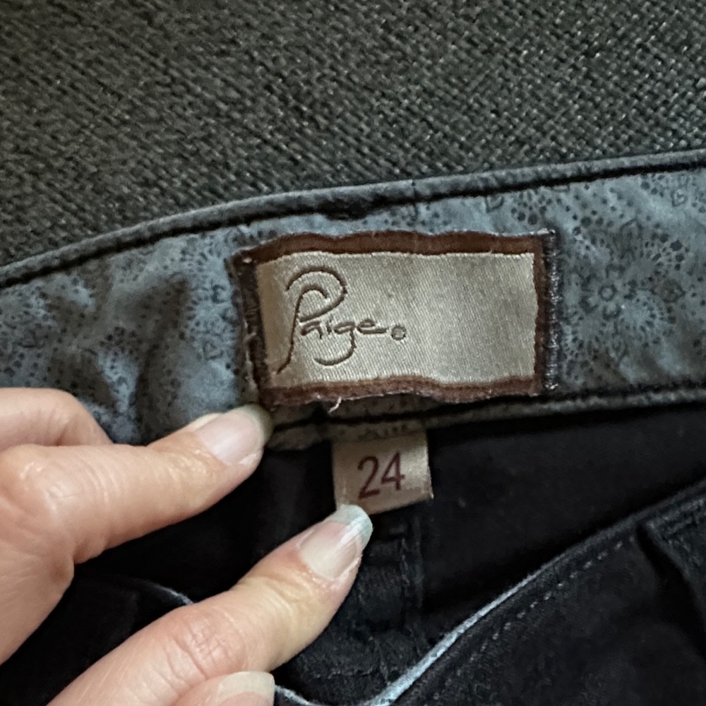 Paige Classic Black Women's Skinny Jeans - Picture 3 of 6